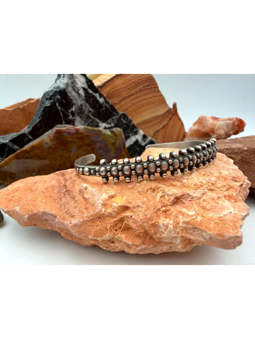 Vintage Old Western Raindrop Row Cuff Bracelet